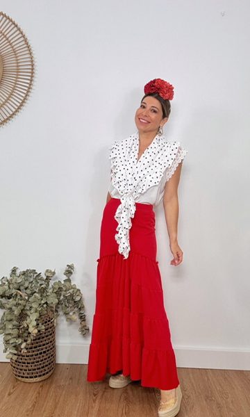 Falda Rociana roja