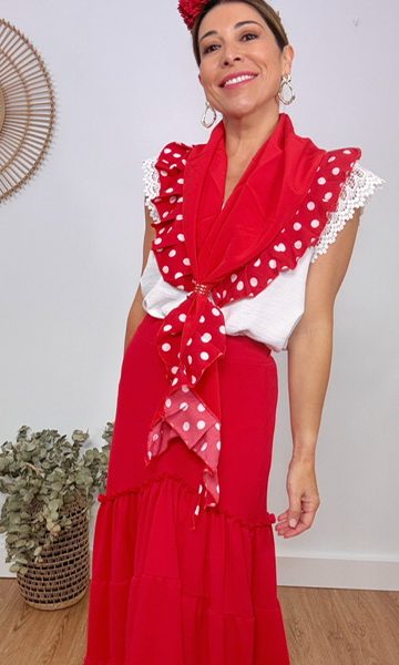 Mantoncillo piquillo rojo lunares