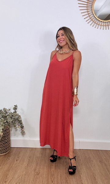 Vestido Lencero Delia teja