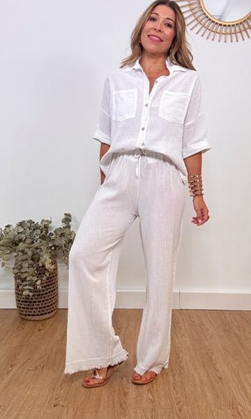 Pantalón Cotton Blanco