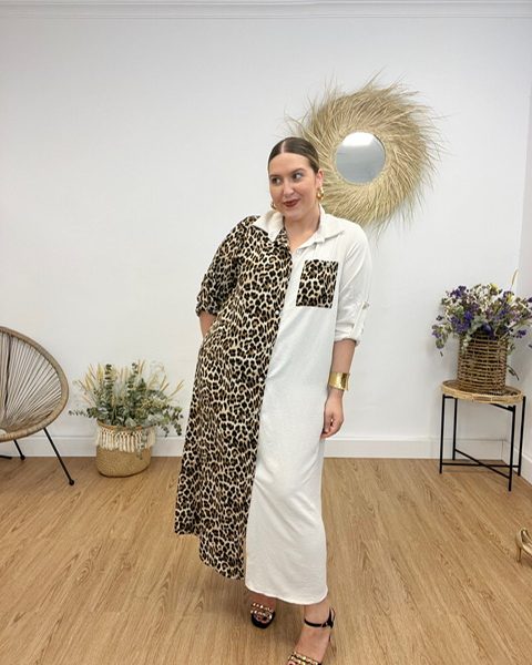 Vestido África beige