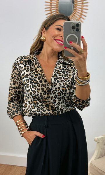 Camisa Satén Animal