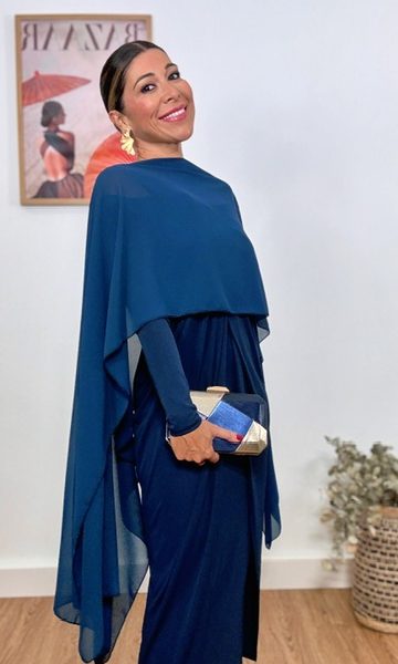 Capa de Gasa Azul Marino