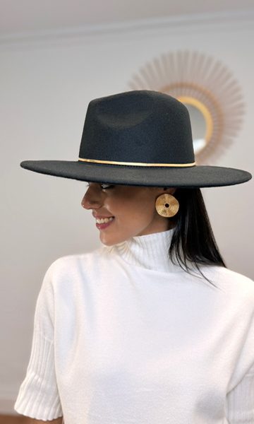Sombrero paño negro
