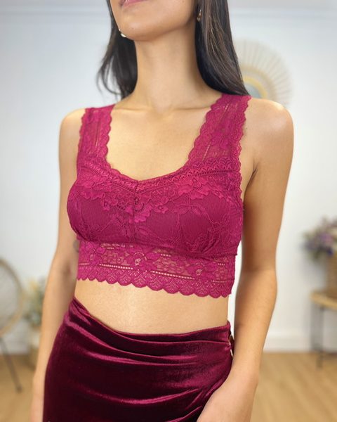 Crop Top Bralatte Burdeos