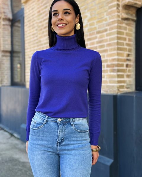 Jersey Cuello Cisne Morado