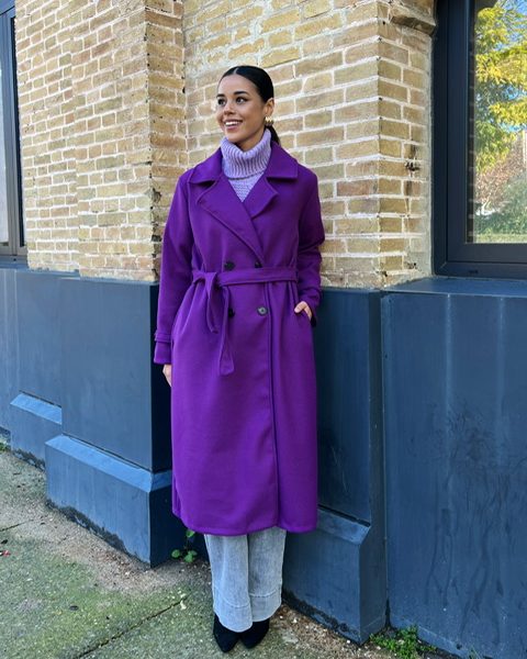 Abrigo Paño Morado