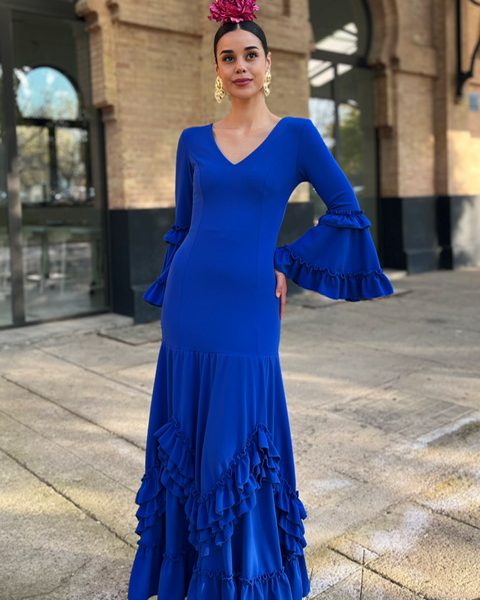 Vestido Flamenca Quejío Azul