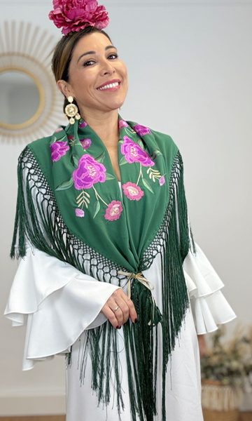 Mantón Bulería Verde Botella