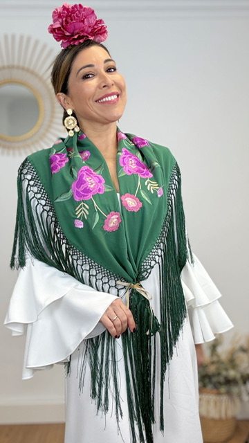 Mantón Bulería Verde Botella