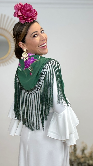 Mantón Bulería Verde Botella - Imagen 3