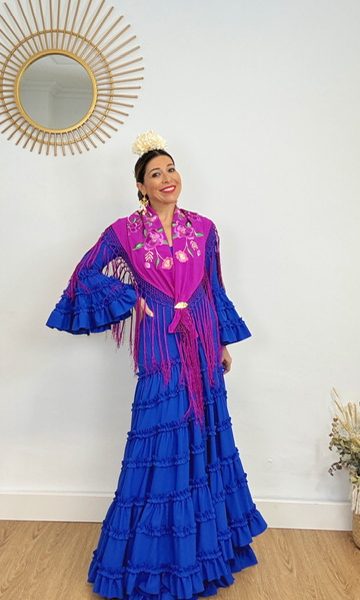 Vestido Flamenca Canastero Azul