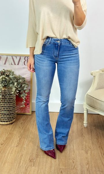 Jeans Campana Quelly Denim Azul