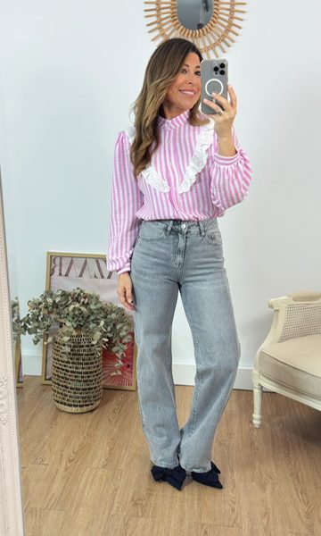 Jeans Recto Denim Gris