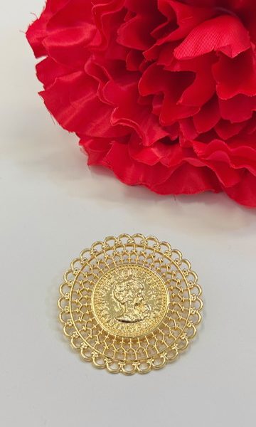 Broche Moneda Dorado
