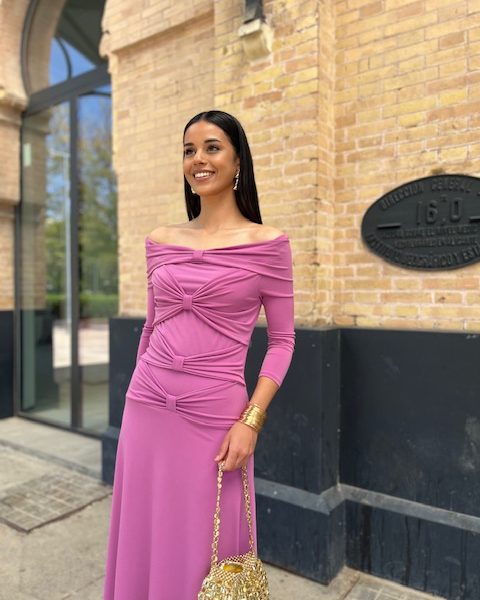 Vestido Invitada Azalea Lazos