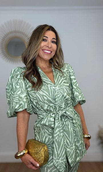 Conjunto Aurora Cebra Verde Manzana