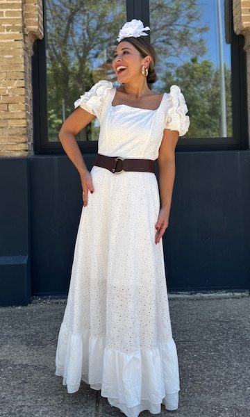 Bata Perforada Alcázar Blanco