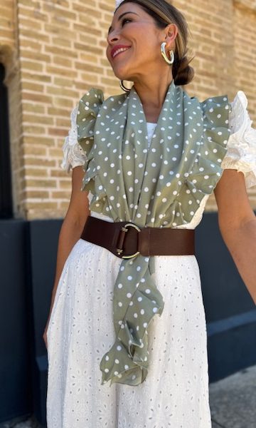 Mantoncillo Piquillo Verde Jabonoso Lunares