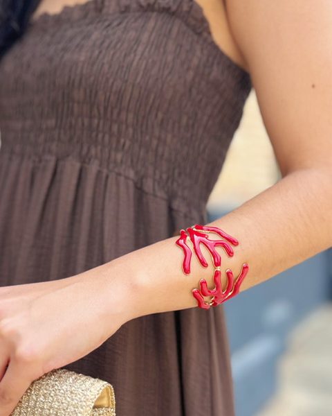 Brazalete Coral Rojo