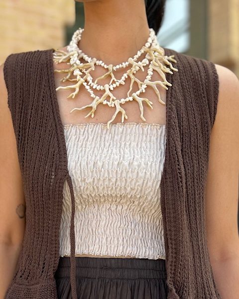 Gargantilla Corales Beige