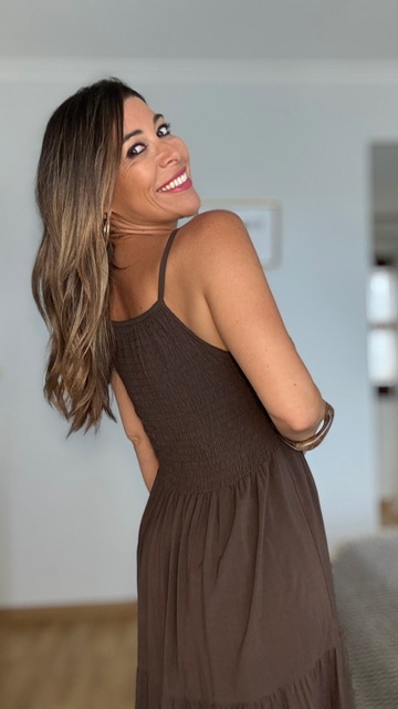 Vestido Loreto Marrón - Imagen 2