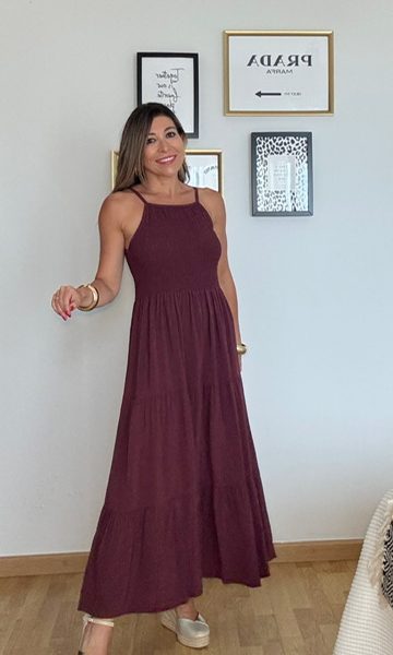 Vestido Loreto Nido Berenjena