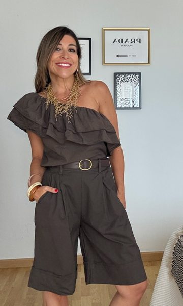 Bermudas Cinturón Marrón