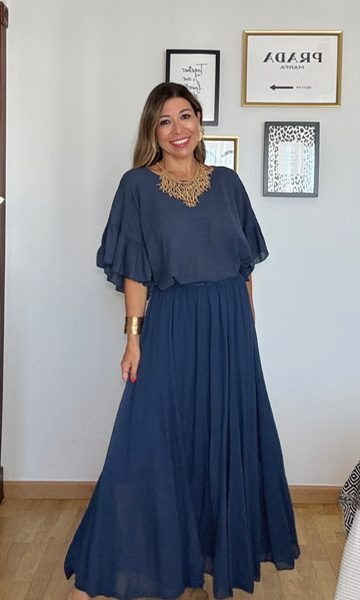 Falda Donatella Azul Marino