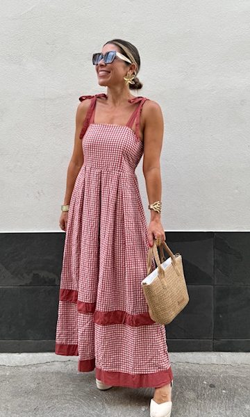 Vestido Vichy Teja