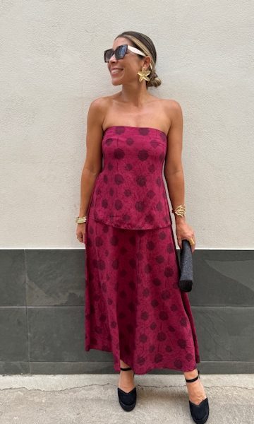 Vestido Fabiola Burdeos