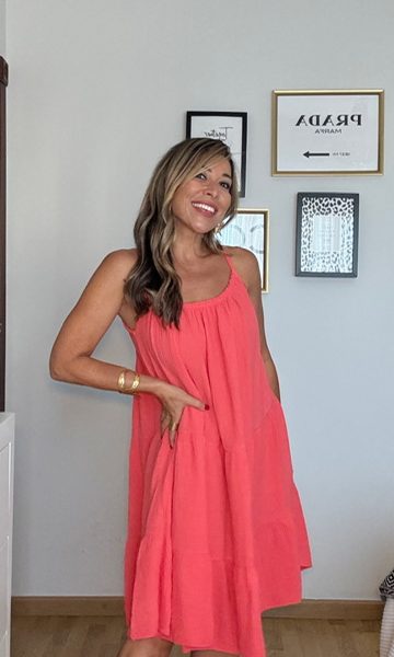 Vestido Muselina Algarve Coral