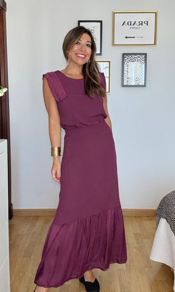 Falda Irene Berenjena