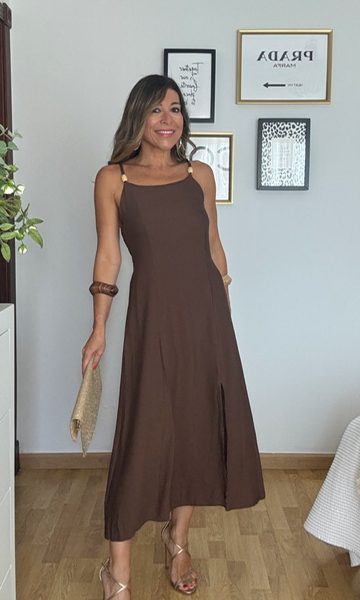 Vestido Leyre Marrón