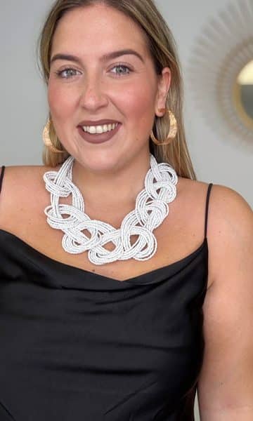 Collar Entrelazado Blanco