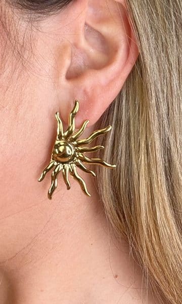 Pendientes Soles Dorados