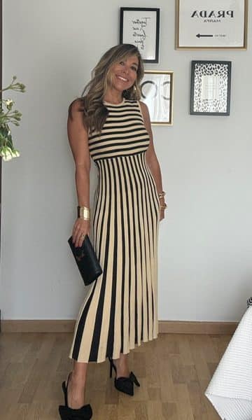 Vestido Gilda punto Beige