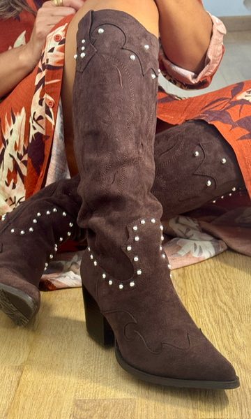 Botas Cowboy Antelina Marrón