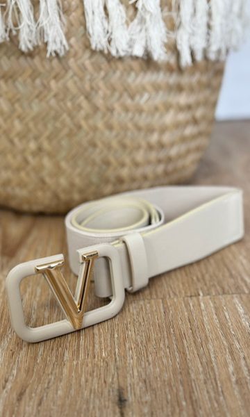Cinturón Elástico Victorius Beige