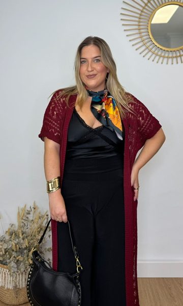 Kaftan Kimono Hilo Burdeos