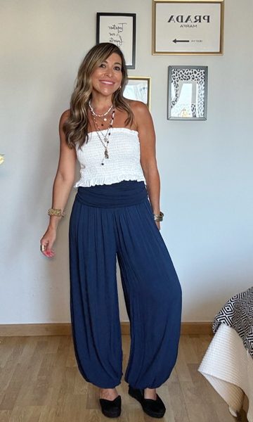 Pantalón Bombacho azul marino