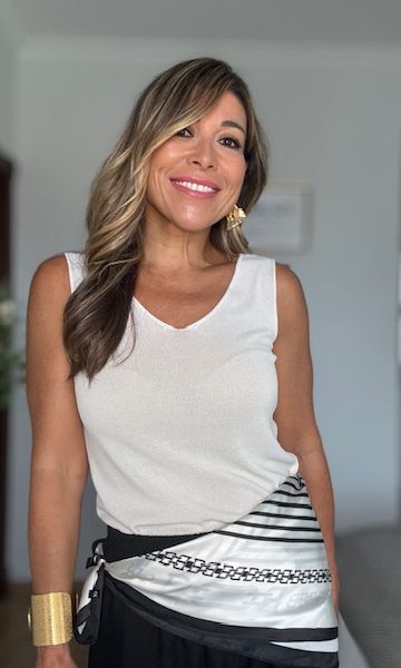 Top punto Hilo Beige