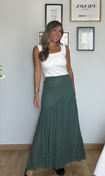 Falda Carlota Verde Botella