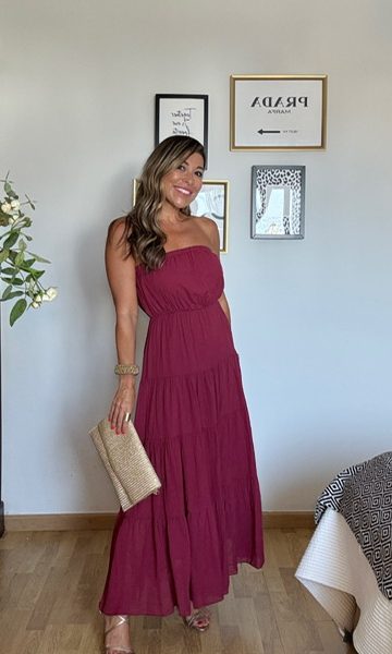 Vestido Helena Burdeos