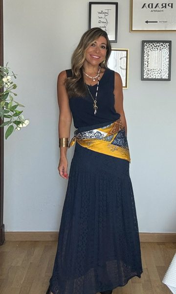 Falda Carlota Azul Marino