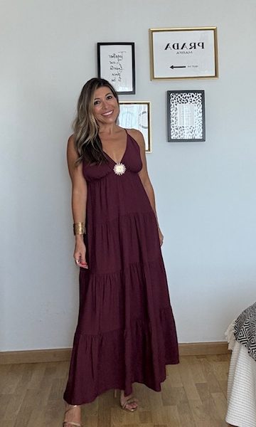 Vestido Sol Burdeos