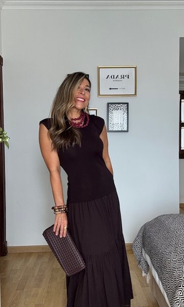 Vestido Punto Marrón