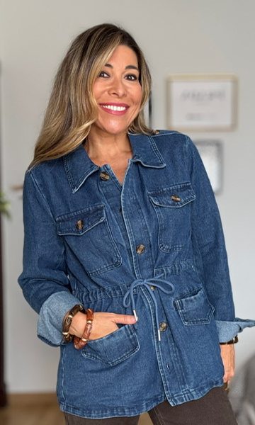 Parka Denim Bordada