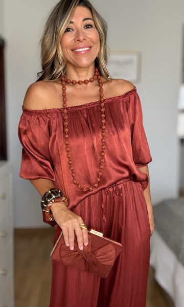 Blusa Satén Frida Teja