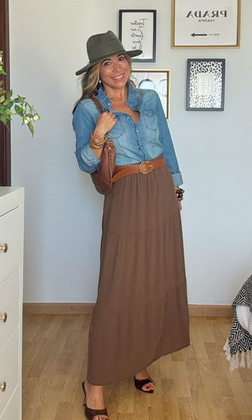 Falda Bambula Marrón
